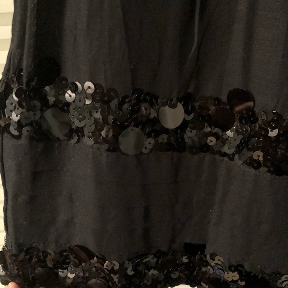 NWT Ann Taylor Loft black sequin skirt 00P - Picture 2 of 4